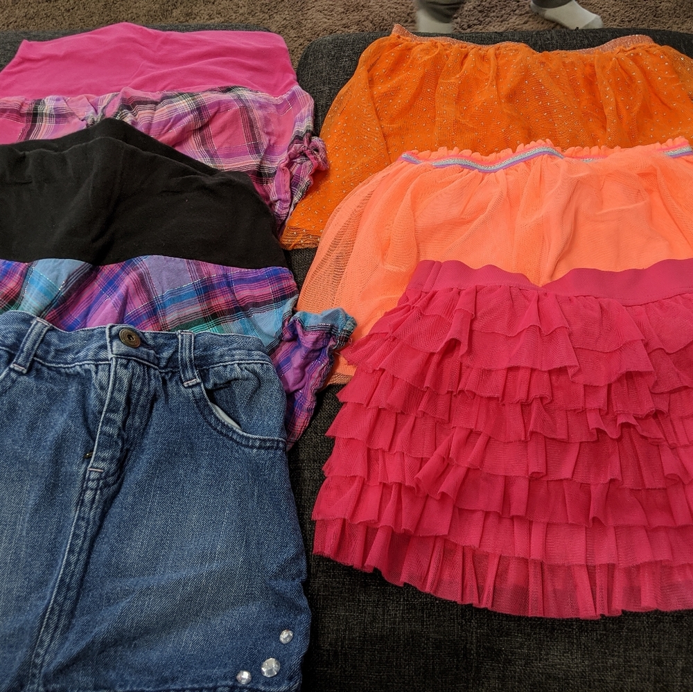 Lot of 6 girls skirts size 7/8